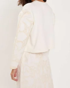 Manoush Pulls|Sweat Médiéval Patchwork brodé écru