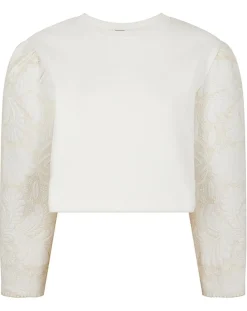 Manoush Pulls|Sweat Médiéval Patchwork brodé écru