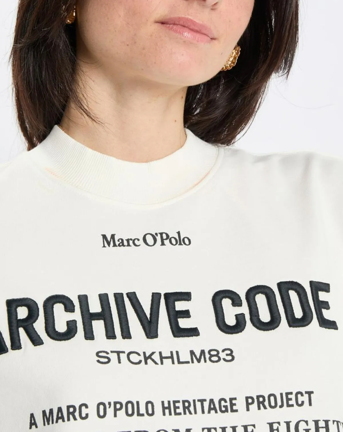 Marc O'Polo Pulls|Sweat Oversized Lady Di blanc