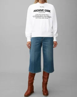 Marc O'Polo Pulls|Sweat Oversized Lady Di blanc