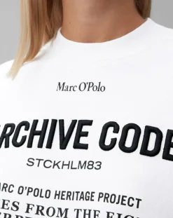 Marc O'Polo Pulls|Sweat Oversized Lady Di blanc