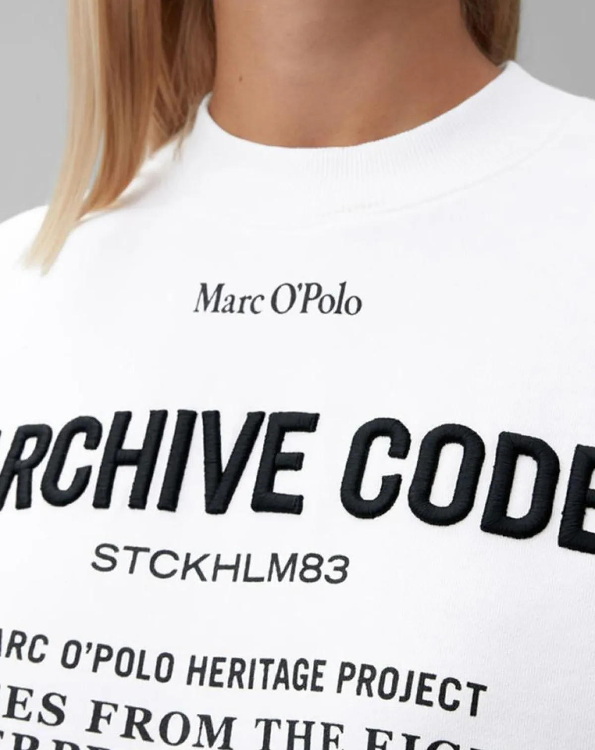 Marc O'Polo Pulls|Sweat Oversized Lady Di blanc