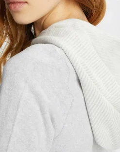 Le Chat Lingerie, Nuit|Sweat Sweethome blanc/gris chiné