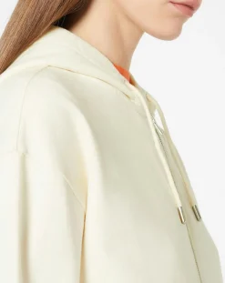 Galeries Lafayette Gilets Et Cardigans|Sweat zippé en Coton bio Mathalie à capuche écru