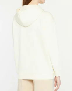 Galeries Lafayette Gilets Et Cardigans|Sweat zippé en Coton bio Mathalie à capuche écru