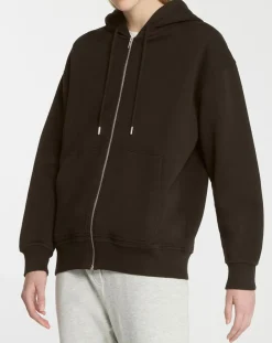 Galeries Lafayette Gilets Et Cardigans|Sweat zippé en Coton bio Mathalie à capuche noir