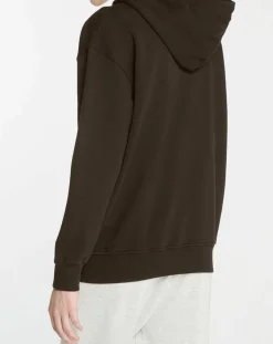 Galeries Lafayette Gilets Et Cardigans|Sweat zippé en Coton bio Mathalie à capuche noir