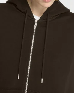 Galeries Lafayette Gilets Et Cardigans|Sweat zippé en Coton bio Mathalie à capuche noir