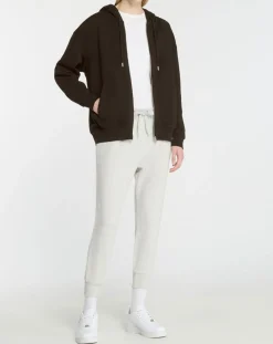 Galeries Lafayette Gilets Et Cardigans|Sweat zippé en Coton bio Mathalie à capuche noir
