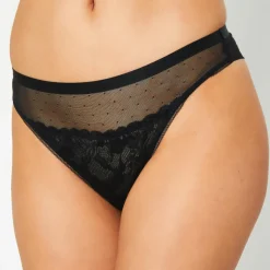 Huit Lingerie, Nuit|Tanga Poprock noir