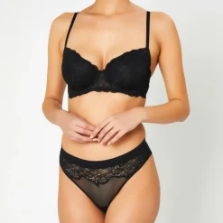 Huit Lingerie, Nuit|Tanga Séductrice noir