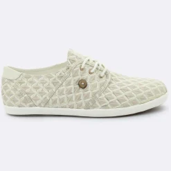 Faguo Baskets|Tennis Cypress à carreaux sable/doré