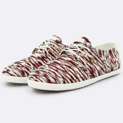 Faguo Baskets|Tennis Cypress imprimées blanc/bordeaux