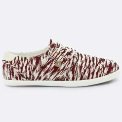 Faguo Baskets|Tennis Cypress imprimées blanc/bordeaux