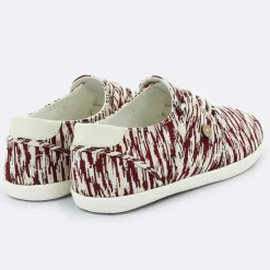 Faguo Baskets|Tennis Cypress imprimées blanc/bordeaux