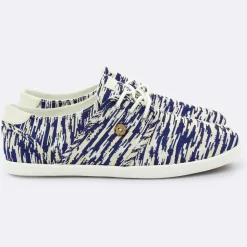 Faguo Baskets|Tennis Cypress imprimées blanc/bleu foncé