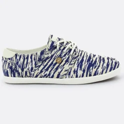 Faguo Baskets|Tennis Cypress imprimées blanc/bleu foncé