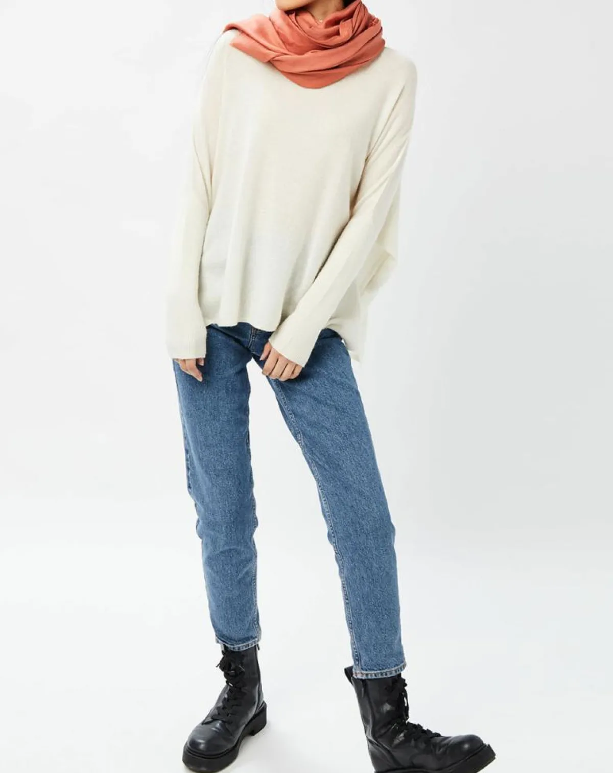 Galeries Lafayette Echarpes, Foulards|Étole Ecovero Af Swaggy F orange - 180x65 cm