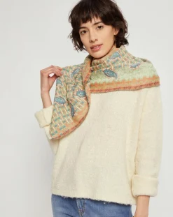 Petrusse Echarpes, Foulards|Étole en Coton Mea vert d'eau - 50x150 cm