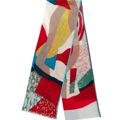Petrusse Echarpes, Foulards|Étole en Coton Salsa rouge - 50x180 cm