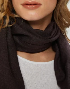 Petrusse Echarpes, Foulards|Étole en Laine & Soie Lio cacao - 70x190 cm