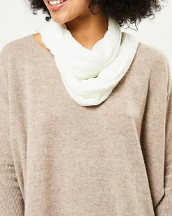 Galeries Lafayette Echarpes, Foulards|Étole Iode effet froissé écrue - 194x90 cm