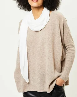 Galeries Lafayette Echarpes, Foulards|Étole Iode effet froissé écrue - 190x90 cm