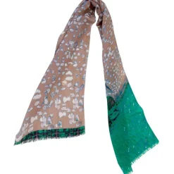 Petrusse Echarpes, Foulards|Étole Mondrian en Lin & Soie taupe - 30x150 cm