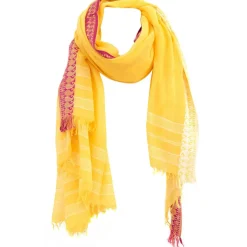 Petrusse Echarpes, Foulards|Étole Solila en Coton & Viscose jaune - 120x180 cm
