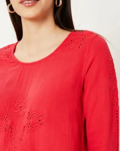 Louizon Tops Et Blouses|Top ajouré Aquarius fuschia