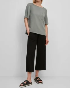 Marc O'Polo Tops Et Blouses|Top ample en Lyocell fluide kaki grisé