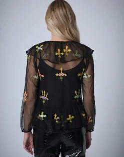 Manoush Tops Et Blouses|Top Bloom Romance noir