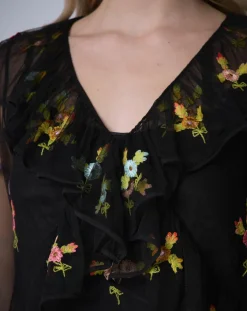 Manoush Tops Et Blouses|Top Bloom Romance noir
