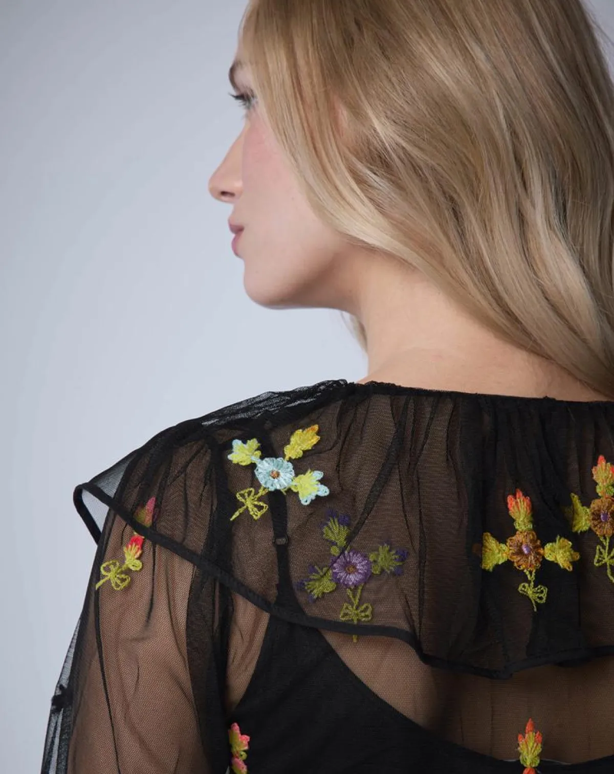 Manoush Tops Et Blouses|Top Bloom Romance noir