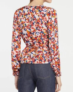 Galeries Lafayette Tops Et Blouses|Top Cache-cœur Caprice imprimé multicolore