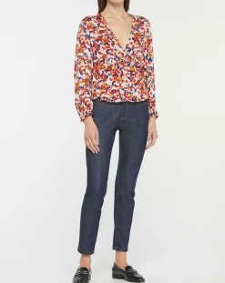 Galeries Lafayette Tops Et Blouses|Top Cache-cœur Caprice imprimé multicolore