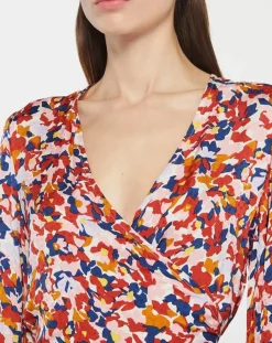Galeries Lafayette Tops Et Blouses|Top Cache-cœur Caprice imprimé multicolore
