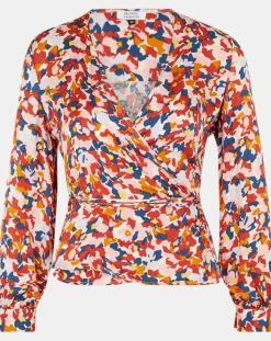 Galeries Lafayette Tops Et Blouses|Top Cache-cœur Caprice imprimé multicolore