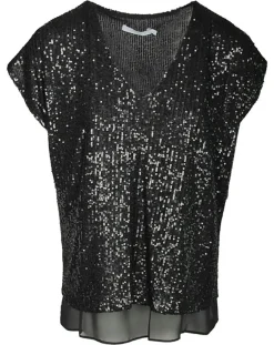 Lauren Vidal Tops Et Blouses|Top Canyon à sequins noir