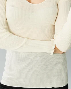 Mare Tops Et Blouses|Top Cécile en Laine & Soie ivoire