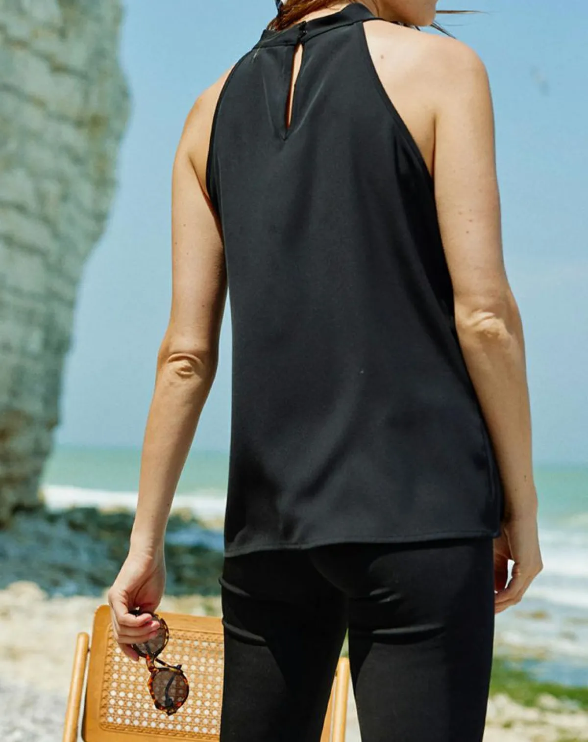 Lauren Vidal Tops Et Blouses|Top Colbie noir