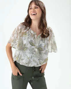 Indies Tops Et Blouses|Top Dipta cachemire argente