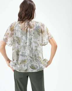Indies Tops Et Blouses|Top Dipta cachemire argente