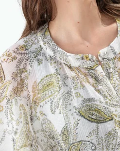 Indies Tops Et Blouses|Top Dipta cachemire argente