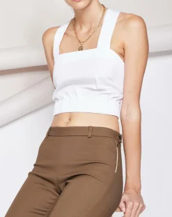 Tara Jarmon Tops Et Blouses|Top dos nu Agathe à brides croisées blanc