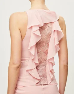 La Perla Tops Et Blouses|Top Elements en Soie mélangée rose/rouge