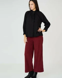 See u Soon Tops Et Blouses|Top en Coton & Lin Sarra noir