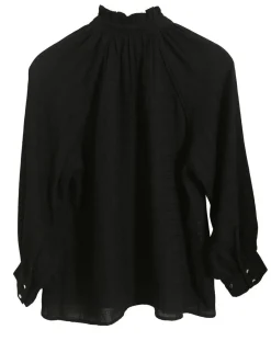 See u Soon Tops Et Blouses|Top en Coton & Lin Sarra noir