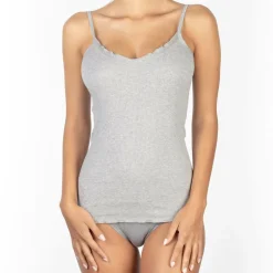 Mare Lingerie, Nuit|Top en coton gris
