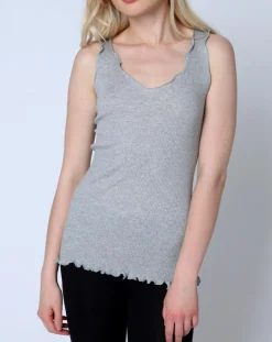Mare Lingerie, Nuit|Top en Coton larges bretelles gris